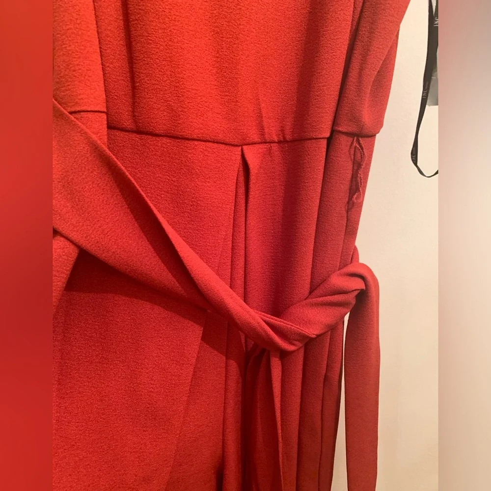 I.N.C. Sleeveless Jumpsuit with belt and pleated front. - Picture 3 of 6